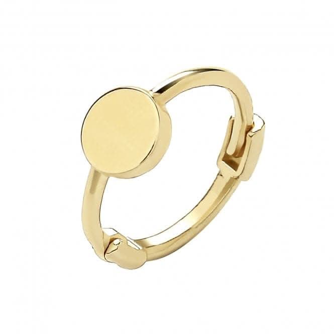 9ct Yellow Gold Plain Circle Cartilage Hoop ES1968