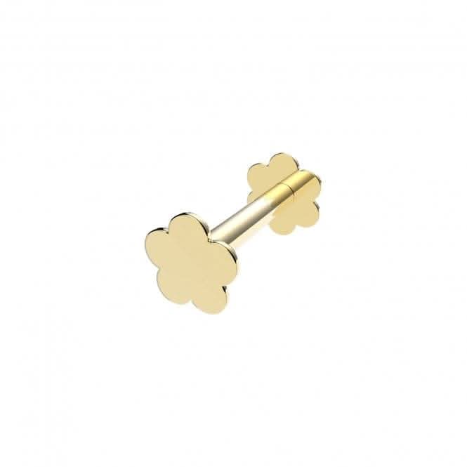9ct Yellow Gold Plain Flower Cartilage Labret ES2031