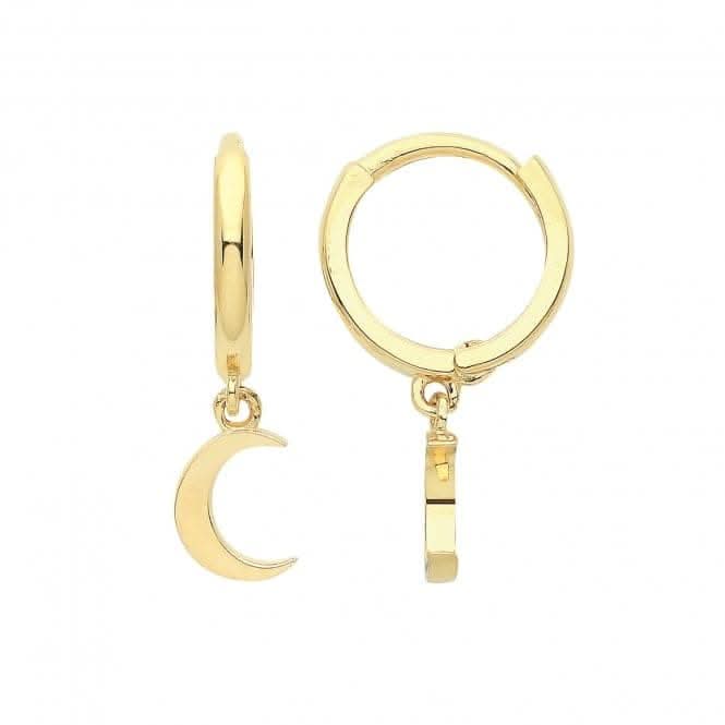 9ct Gold Moon Drop Hinged Earrings ES1678