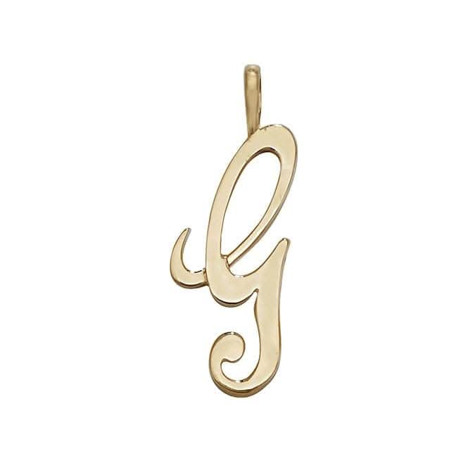 9ct Yellow Gold Polished Script Initial Pendant PN528/G