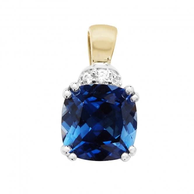 9ct Yellow Gold Rh Plated Gold Pendant PN1201S