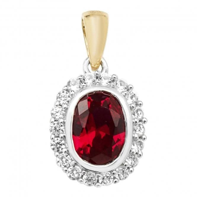 9ct Yellow Gold Rh Plated Pendant PN1203R