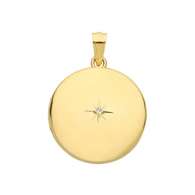 9ct Yellow Gold Round Diamond Locket PN1111D