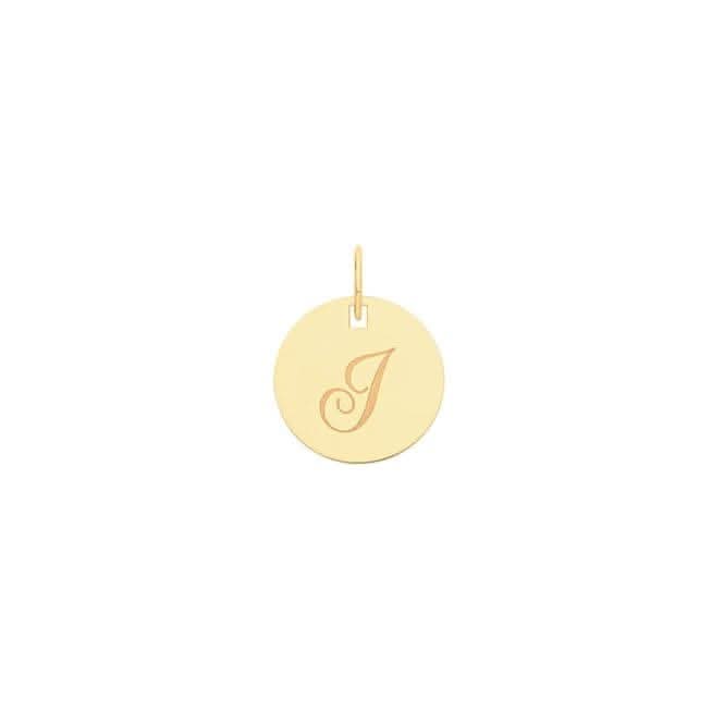9ct Yellow Gold Round Initial Pendant PN923/I