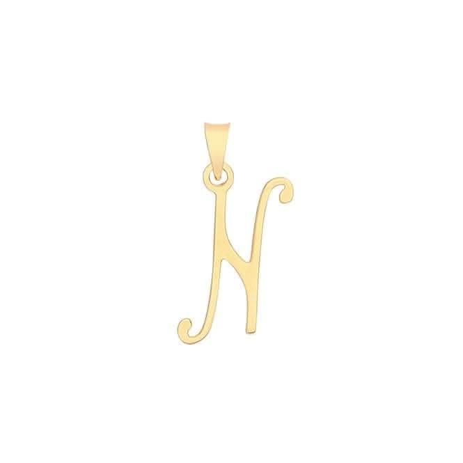 9ct Yellow Gold Script Initial Pendant PN1220/N