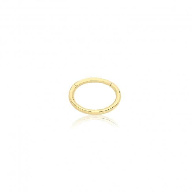 9ct Yellow Gold Seamless Oval Clicker Earring ES2011