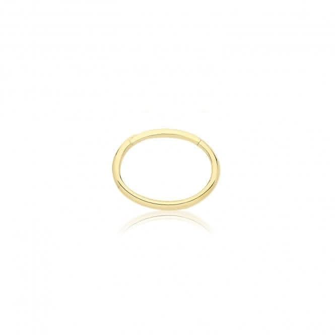 9ct Yellow Gold Seamless Oval Clicker Earrings ES2012