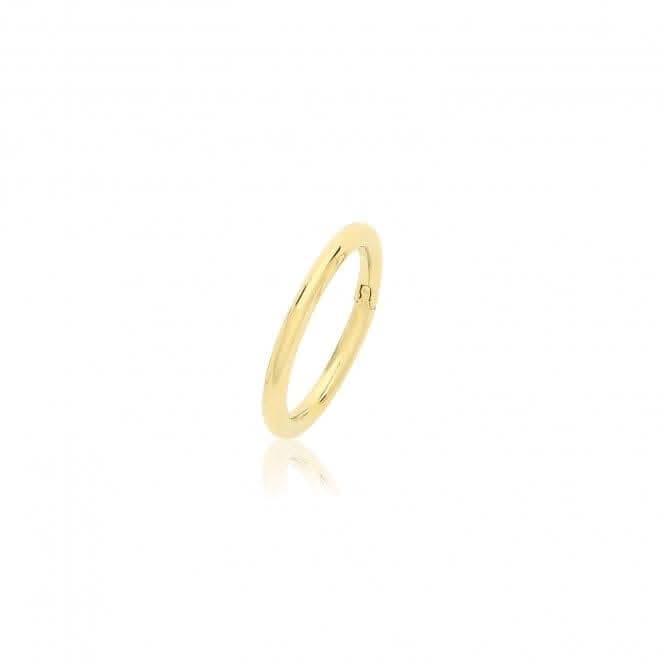 9ct Yellow Gold Seamless Oval Clicker Earrings ES2012