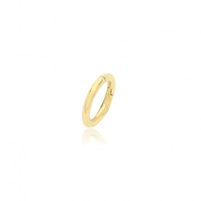 9ct Yellow Gold Seamless Oval Clicker Earring ES2013