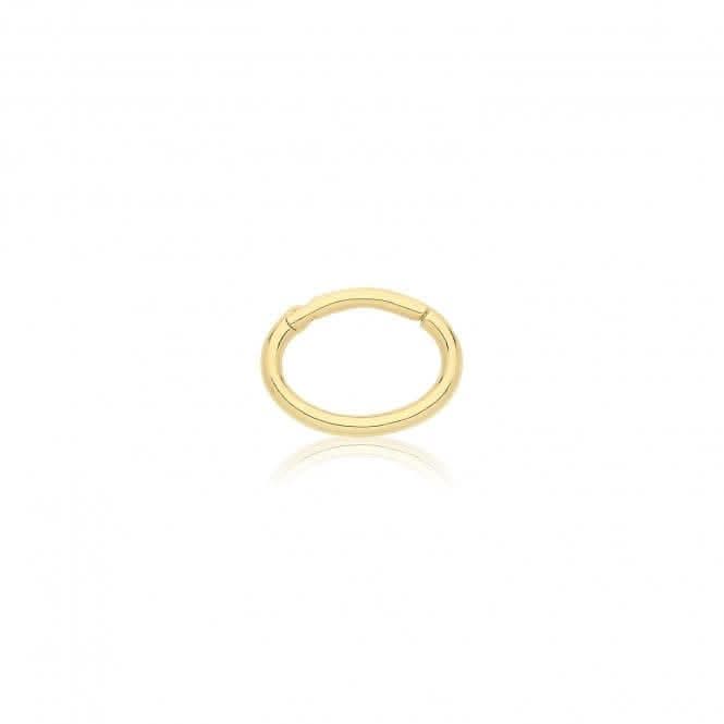9ct Yellow Gold Seamless Oval Clicker Earring ES2013