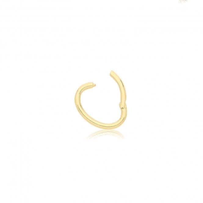 9ct Yellow Gold Seamless Oval Clicker Earring ES2013