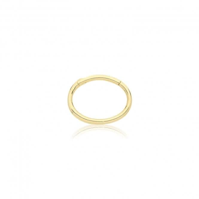 9ct Yellow Gold Seamless Oval Clicker Earring ES2014