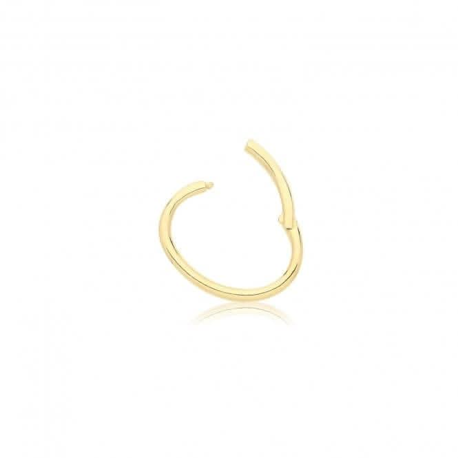 9ct Yellow Gold Seamless Oval Clicker Earring ES2014