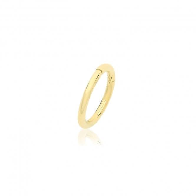 9ct Yellow Gold Seamless Oval Clicker Earring ES2014