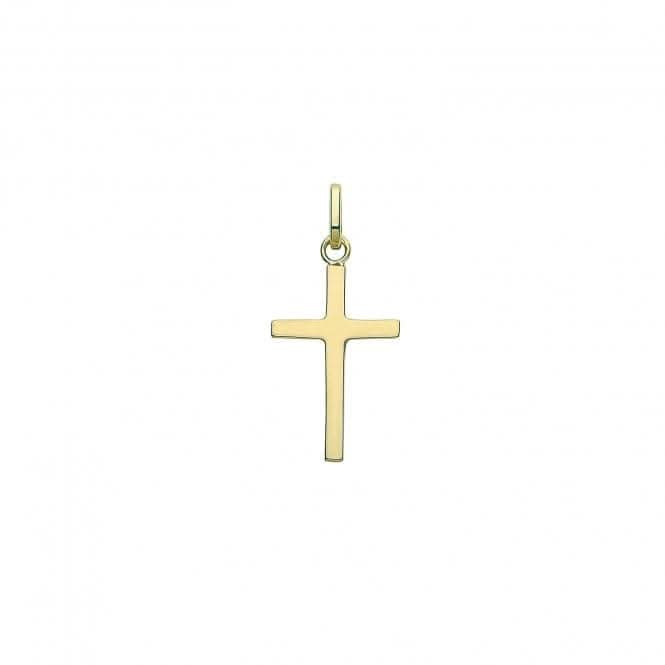 9ct Yellow Gold Semi Solid Cross PN1210