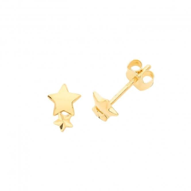 9ct Yellow Gold Shooting Star Studs ES671