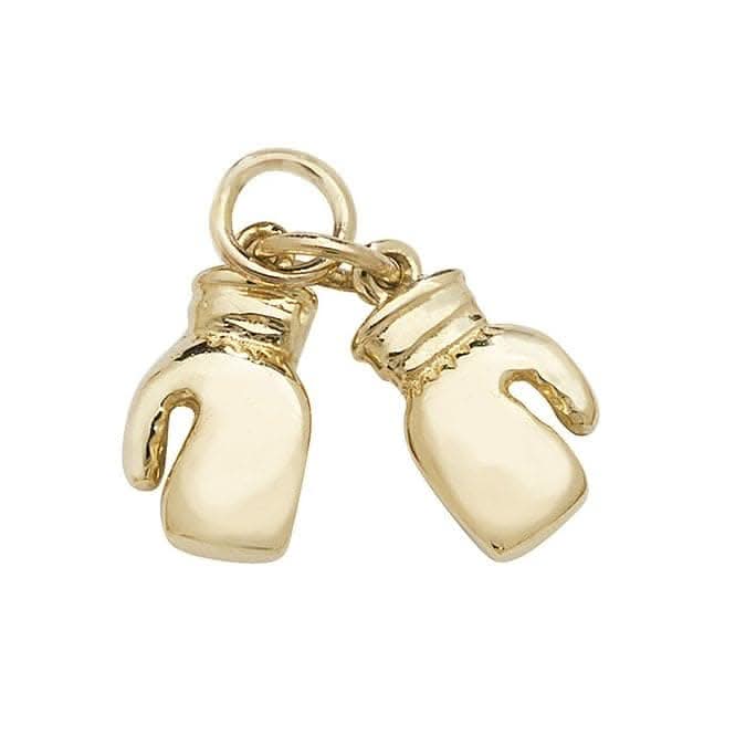 9ct Yellow Gold Sml Dbl Boxing Glove Pendant PN1036