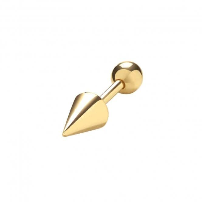9ct Yellow Gold Spike Cartilage 6mm Post Stud ES972