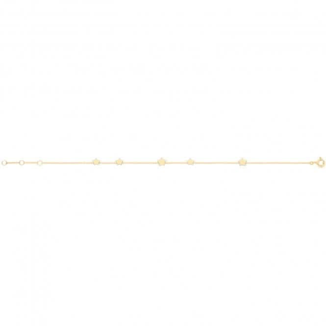 9ct Yellow Gold Star Bracelet BR659
