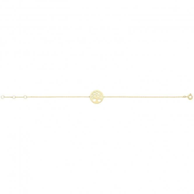 9ct Yellow Gold Tree of Life Chain Bracelet