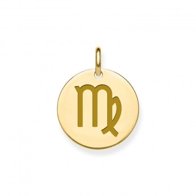 9ct Yellow Gold Virgo Zodiac Pendant PN1296