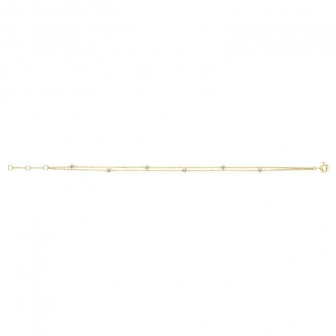 9ct Yellow Gold Zirconia Bracelet BR639