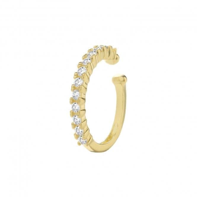 9ct Yellow Gold Zirconia Ear Cartilage Cuff ES1956