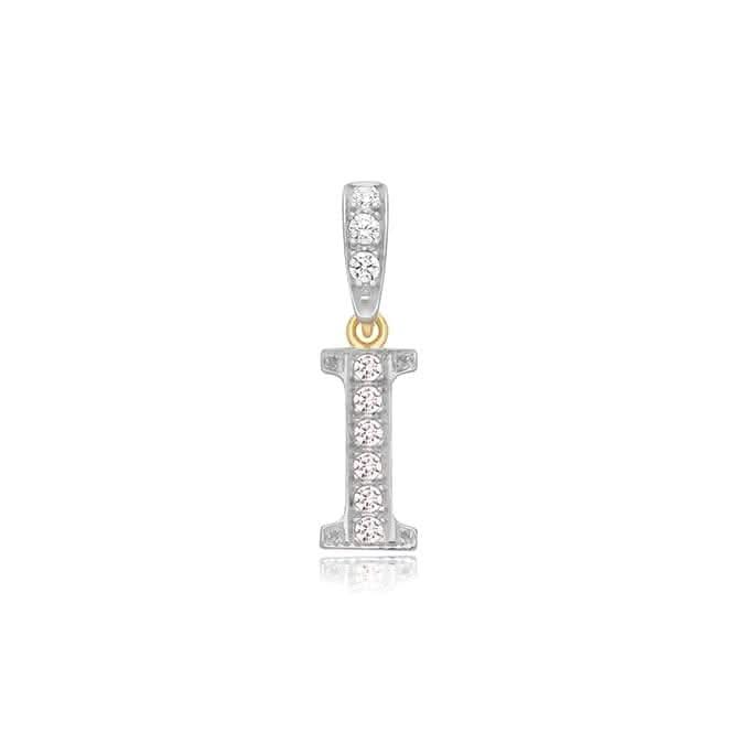 9ct Yellow Gold Zirconia Initial Pendant PN801/I