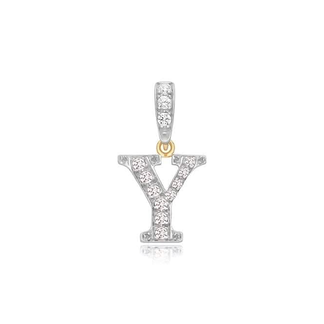 9ct Yellow Gold Zirconia Initial Pendant PN801/Y