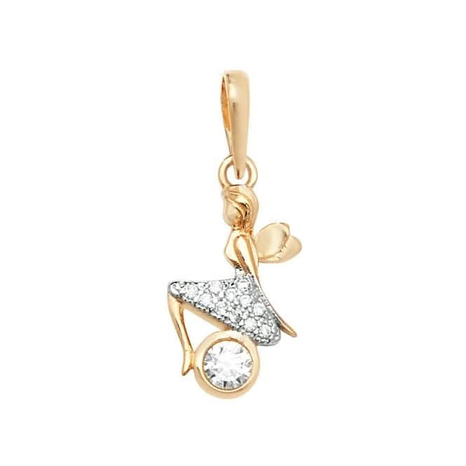 9ct Yellow Gold Zirconia Pendant PN1054