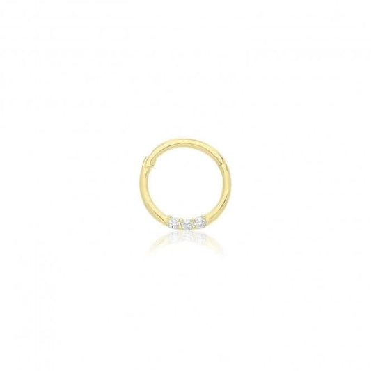 9ct  Yellow  Gold  Zirconia  Septum  Piercing  ES2054