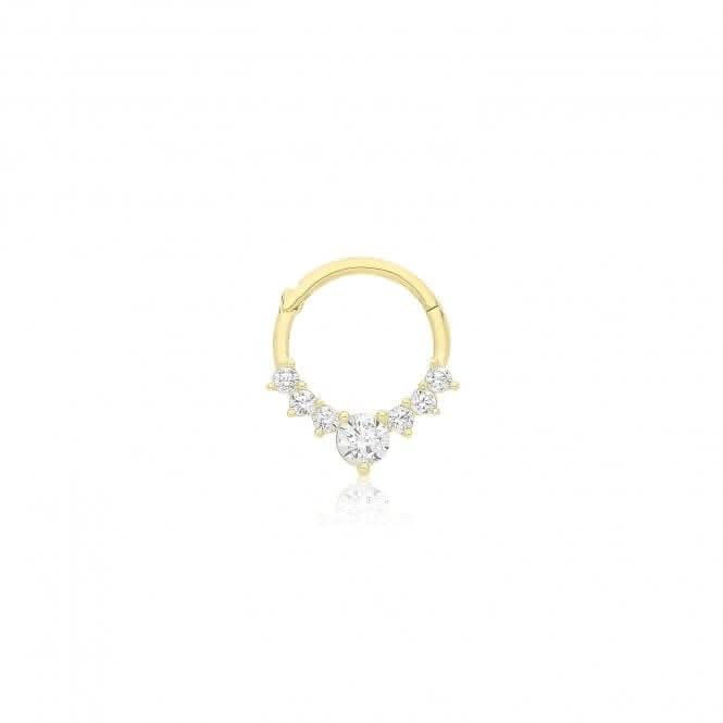 9ct  Yellow  Gold  Zirconia  Septum  Piercing  ES2059