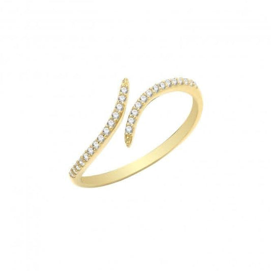 9ct Yellow Gold Zirconia Wrap Ring RN1604