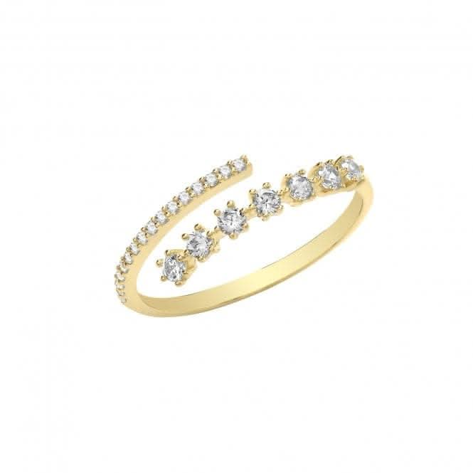 9ct Yellow Gold Zirconia Wrap Ring RN1605
