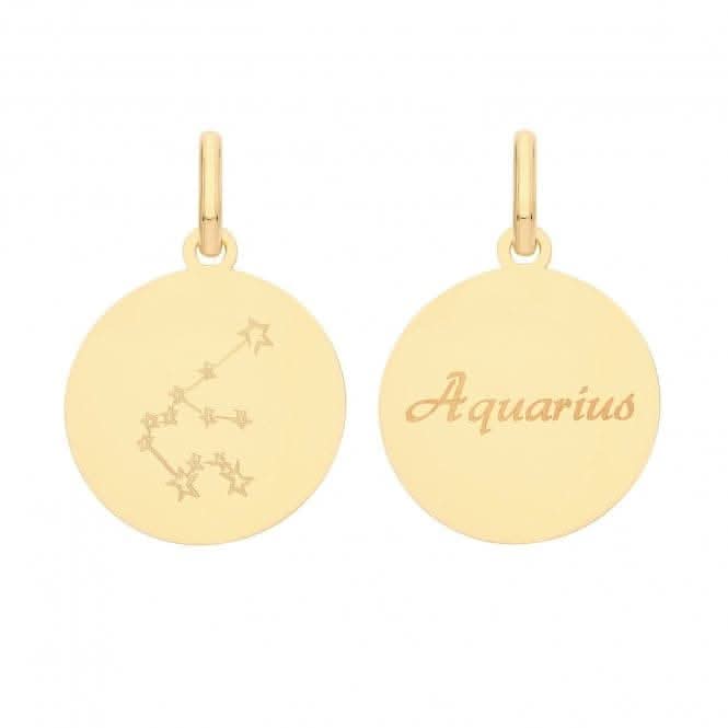 9ct Yellow Gold Zodiac Constellation Aquarius PN1231
