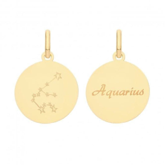 9ct Yellow Gold Zodiac Constellation Aquarius PN1231