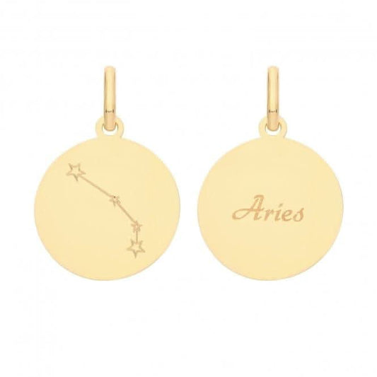 9ct Yellow Gold Zodiac Constellation Aries PN1221