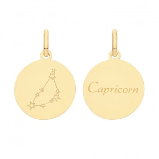 9ct Yellow Gold Zodiac Constellation Capricorn PN1230