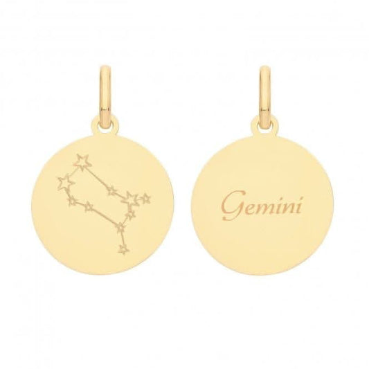 9ct Yellow Gold Zodiac Constellation Gemini PN1223