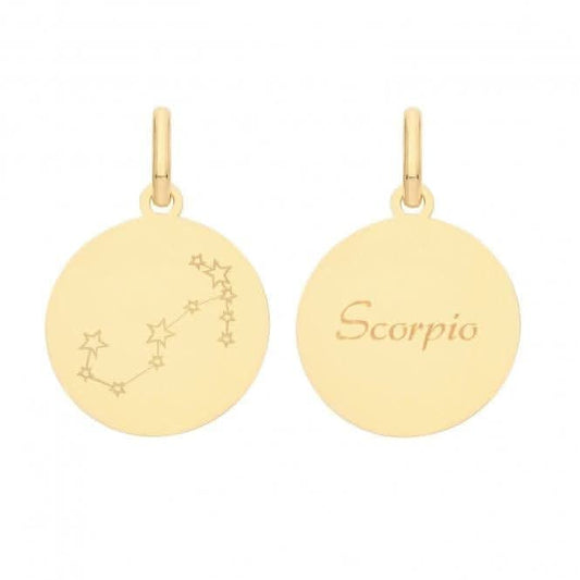 9ct Yellow Gold Zodiac Constellation Scorpio PN1228