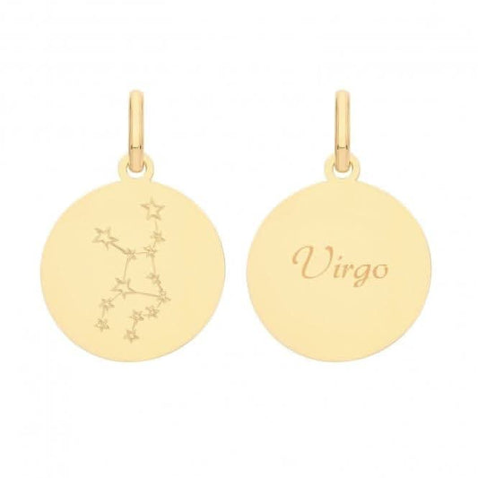 9ct Yellow Gold Zodiac Constellation Virgo PN1226