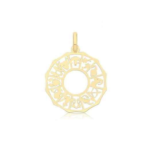 9ct Yellow Gold Zodiac Pendant PN1340