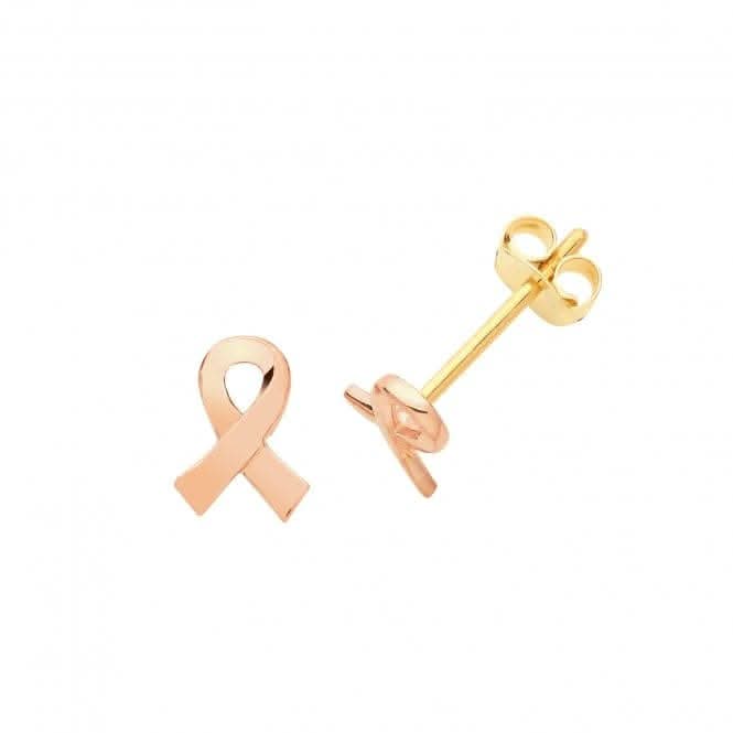 9ct Yellow & Rose Gold Ribbon Studs ES682