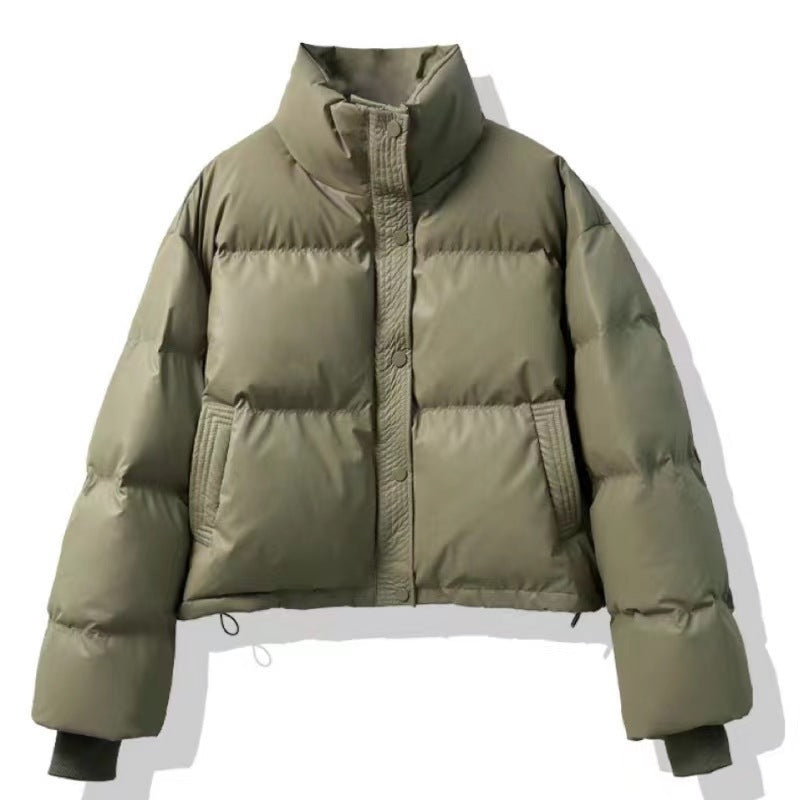 Premium PU Leather Padded Jacket - Women's Short Thickened Winter Coat