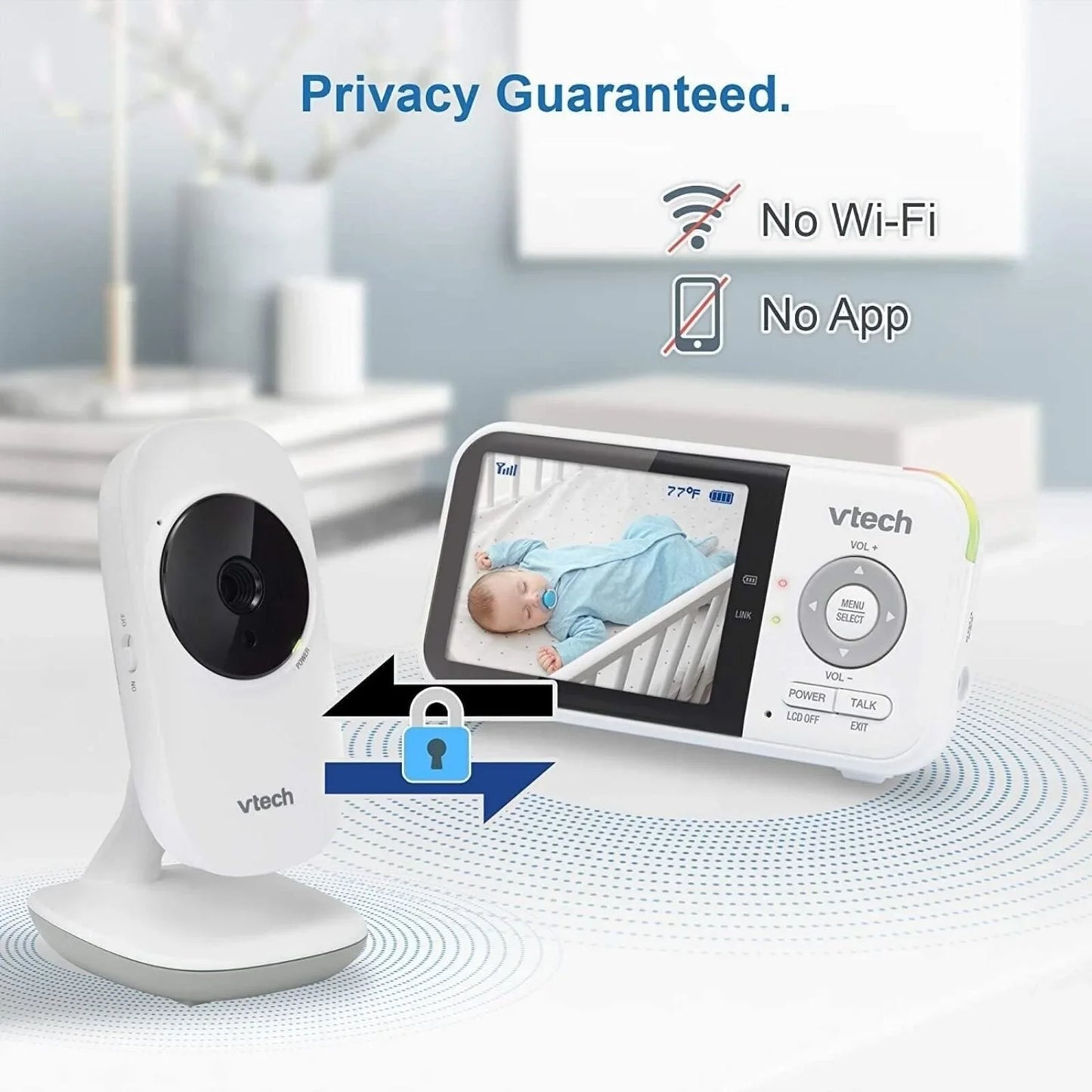 VTech VM819 2.8" Digital Video Baby Monitor with Adjustable Camera