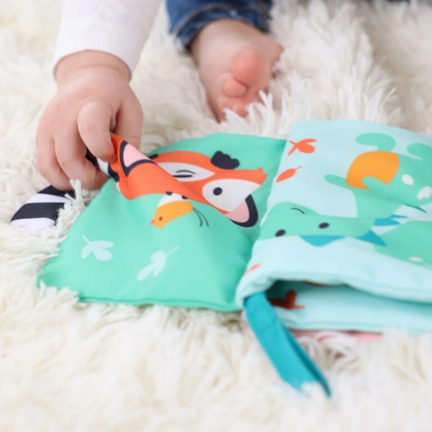 Tiny Talents Sensory Animal Tails Cloth Book