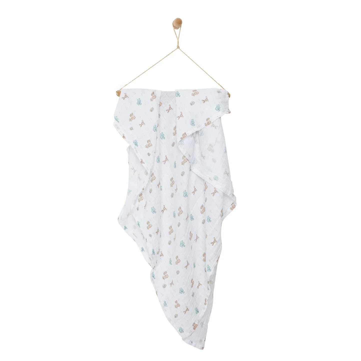 Little Dreams Girl Muslin Blanket - White