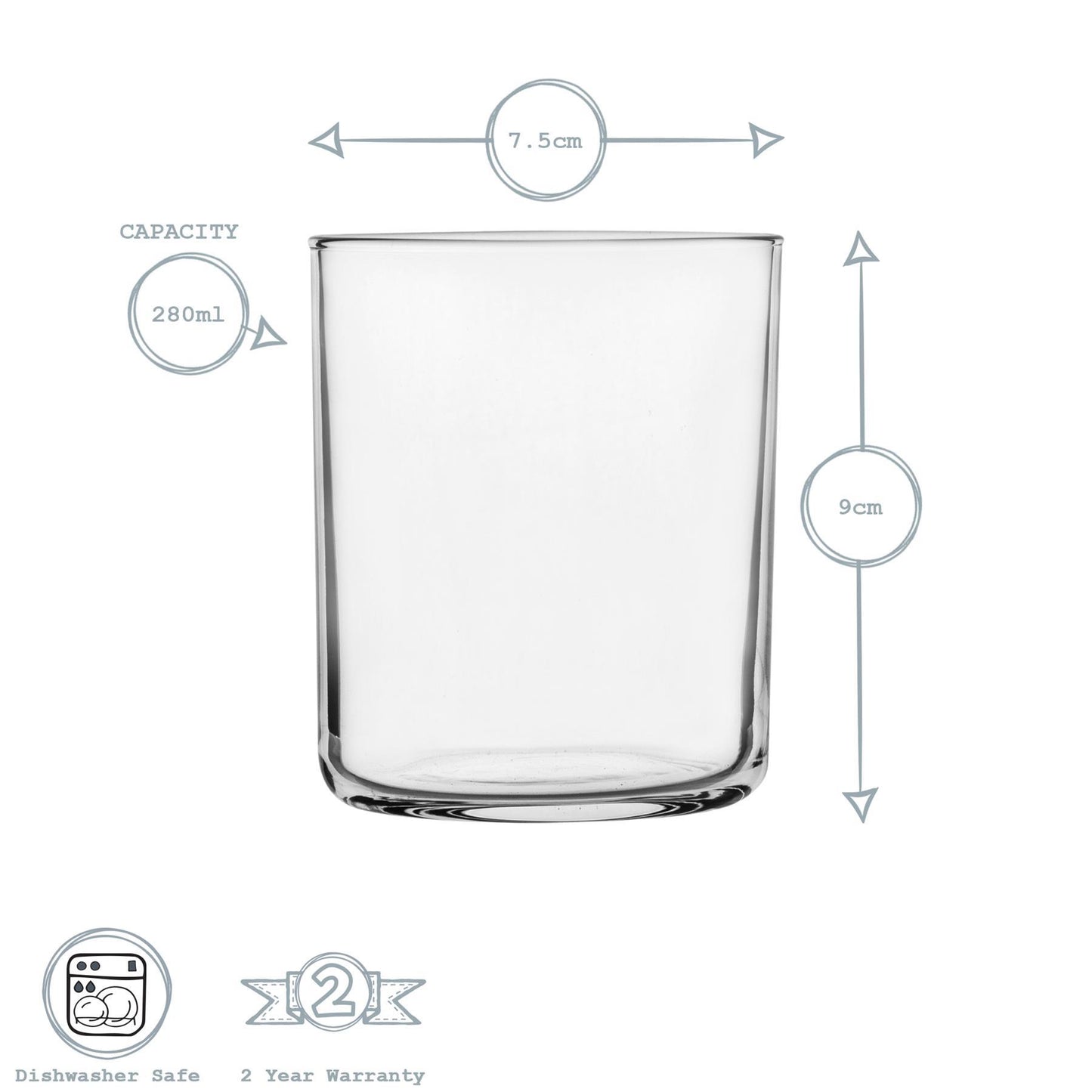 280ml Aere Tumbler Glasses - Pack of Four