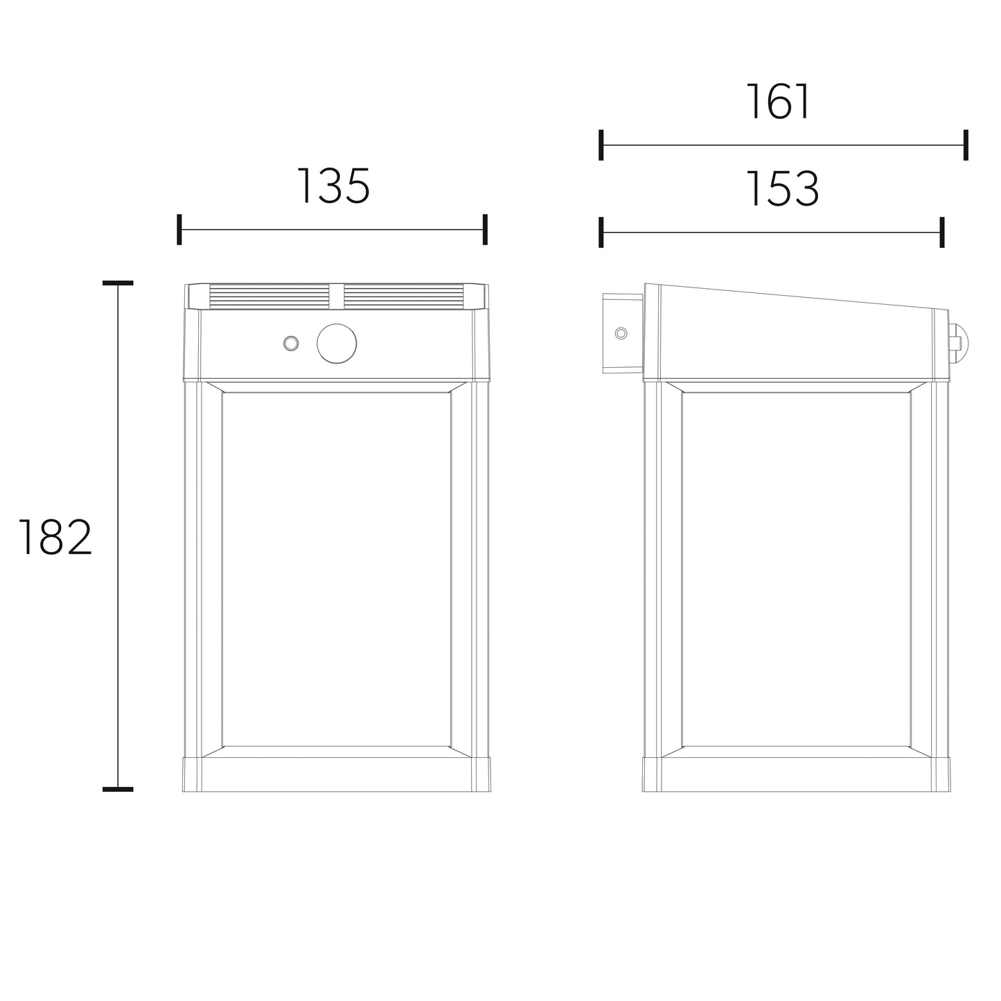 4lite Antheia Solar Wall Lantern