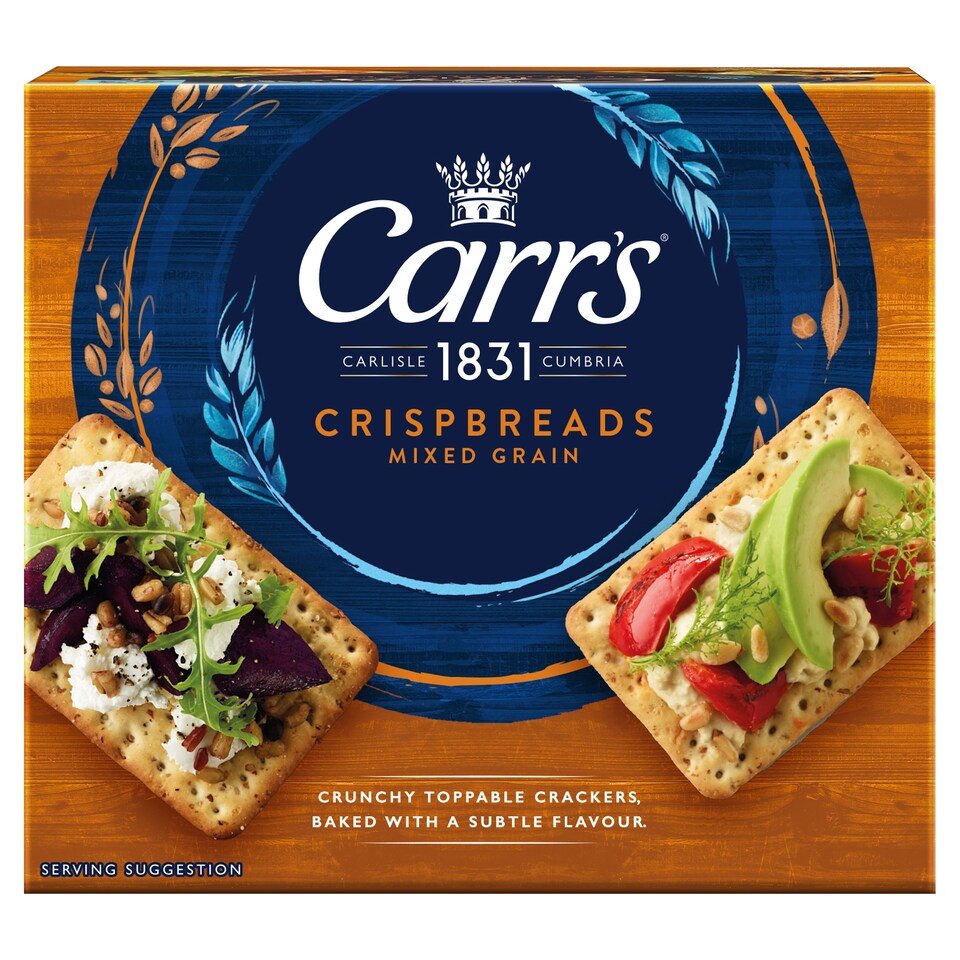 6 x Carrs Crispbreads Mixed Grain 5Pk 190Gm